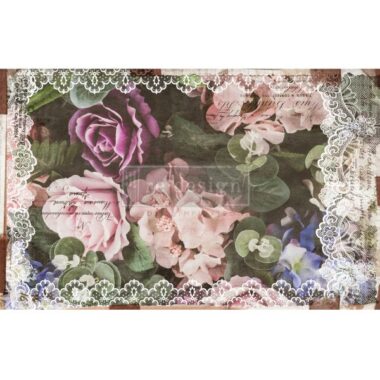 Decoupage Tissue "Dark Lace Floral" VP.650179 48x72