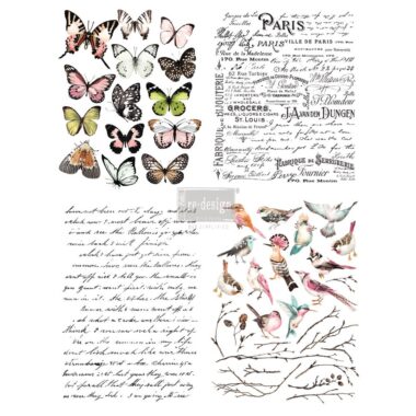 Decor Transfer "Parisian Butterflies" VP.635466 28x38,5 cm