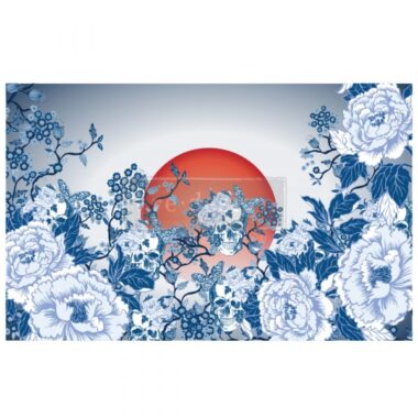 Tessuto da Decoupage "CECE Skull Chinoserie"VP.654313 48x72cm