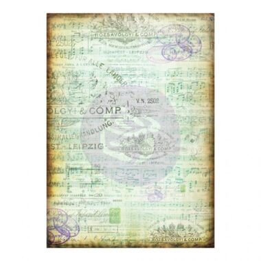 Decoupage Tissue Paper "Musica" art 967208  6 fogli da 70x50 cm