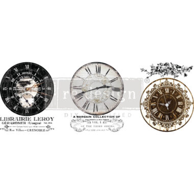 Decor Transfer "Vintage clocks" VP.659257 22x29 cm 3 fogli
