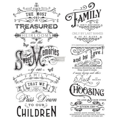 Transfer Re-Design Family Heiloorms VP.644154 2 fogli 56x 69 cm