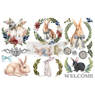 Transfer Re-design Cottontail VP.653453 3 fogli da 15x30 cm