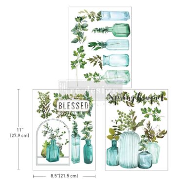 Transfer Re-design Vintage Greenhouse VP.659271 3 fogli da 21,50x28cm