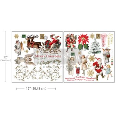 Transfer Maxi "Holiday Tradition" 30,50x30,50 cm 2 fogli