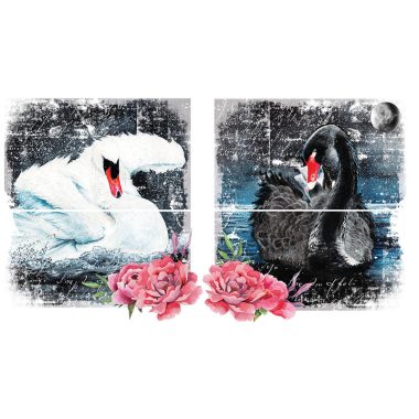 Transfer Hokus Pokus By The Lake VP.862657 2cigni in 4 fogli da44x30cm